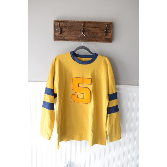 Free People Midnight Rider Varsity Letter Long Sleeve Tee Shirt Small - Picture 2 of 4